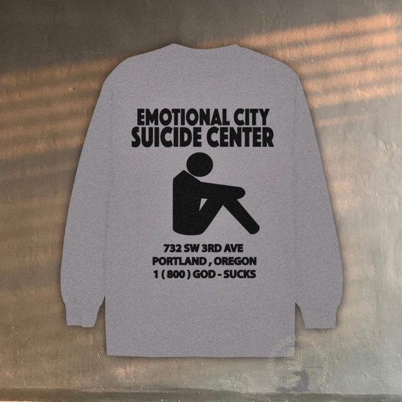 LORD KNOWS emotional city suicide hotline OG long sleeve tee lxrd knxds Portland - Picture 1 of 8